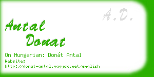 antal donat business card
